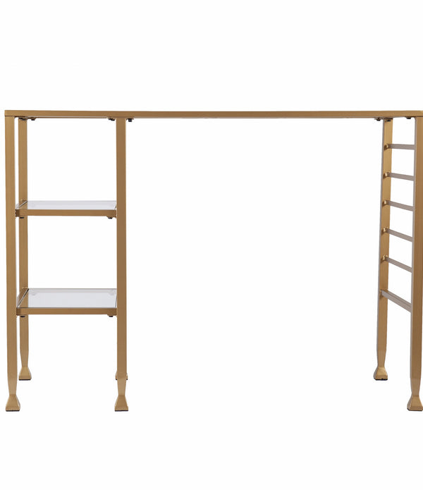 Matt Gold and Glass Writing Desk