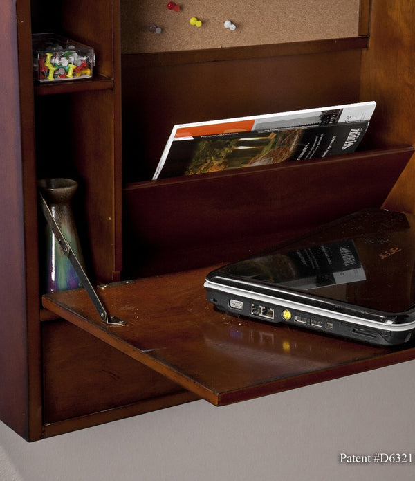 Brown Wall Mount Folding Desk