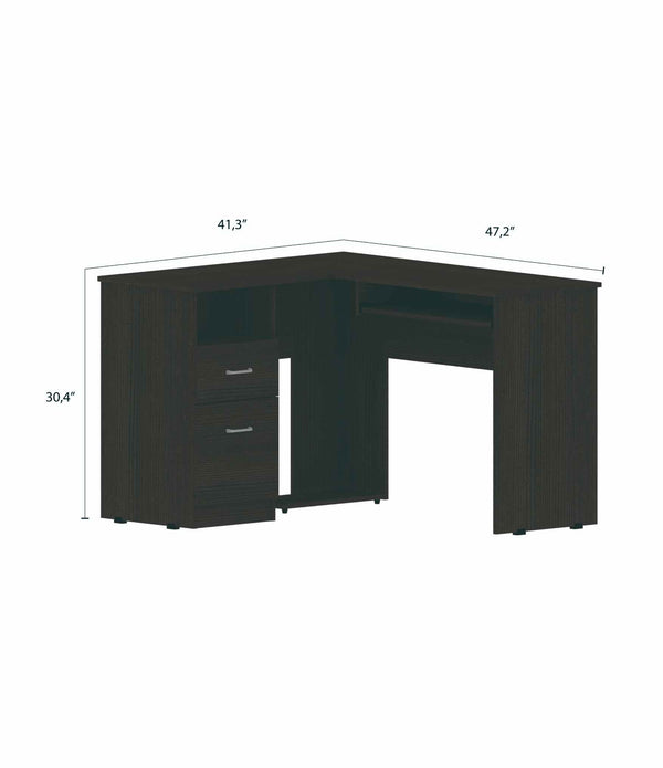 Thorpe Black L Shaped Computer Desk
