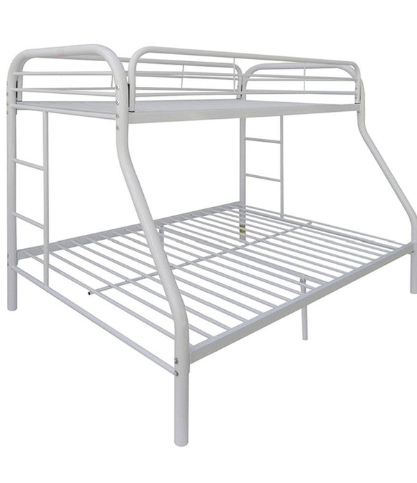 White  Twin Over Full Size Bunk Bed