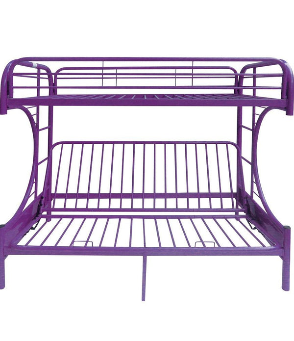 Purple Twin Over Full Futon Bunk Bed
