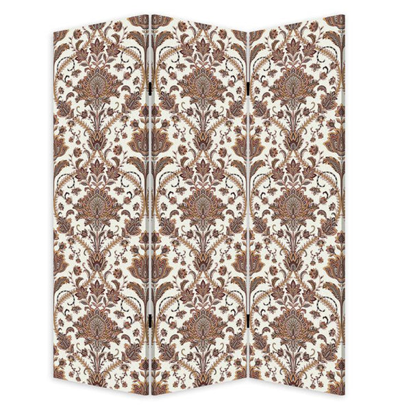Vintage Green Baroque Three Panel Room Divider Screen